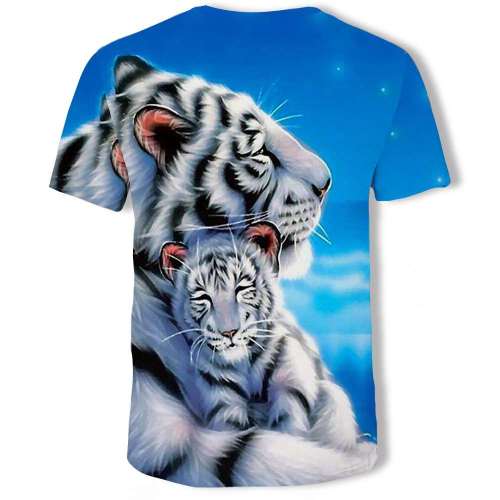 Family Matcching T-shirts Unisex Tiger Print Tops