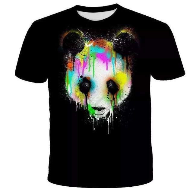 Family Matching T-shirts Unisex Panda Print Tops