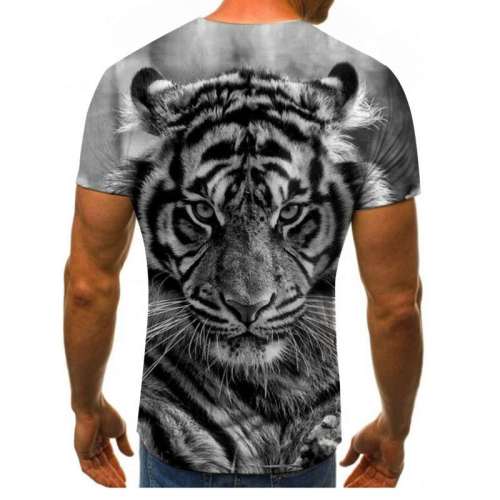 Black Shirt With Tiger Print
