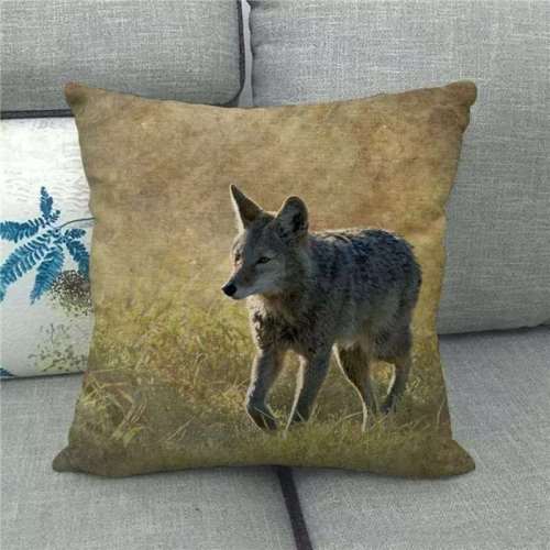 3D Wolf Print Cushion Cover Throw Pillow Case