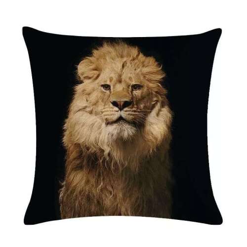 Black Lion Throw Pillows