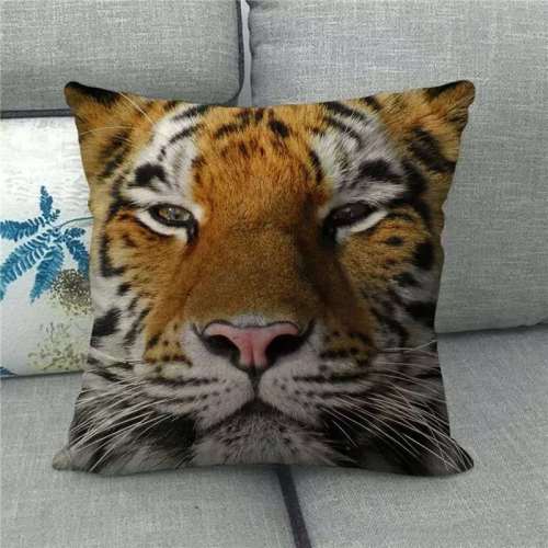 Tiger Head Pillow