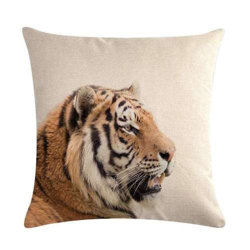 3D Tiger Print Cushion Cover Throw Pillow Case