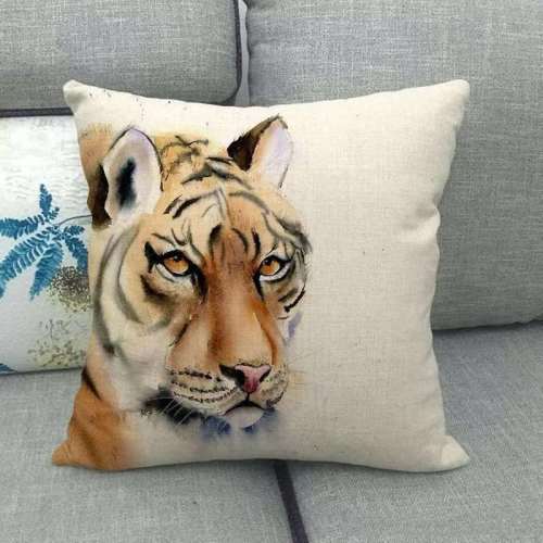 Home Decorations Wild Animal Tiger Throw Pillow Case Sofa Couch Pillowcase Cushion Cover