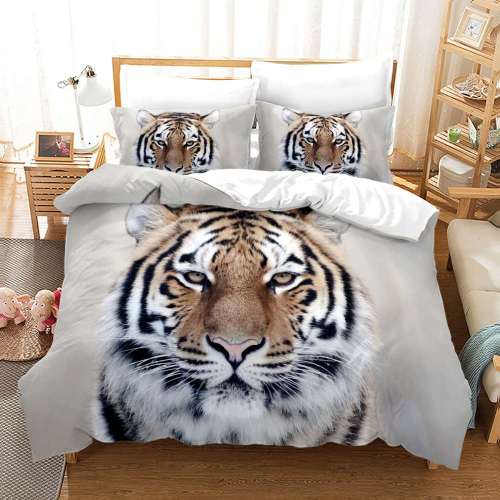 3D Tiger Print Duvet Cover Bedding Set
