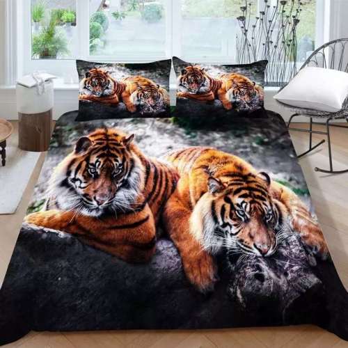 Tiger Print Bed Sheets