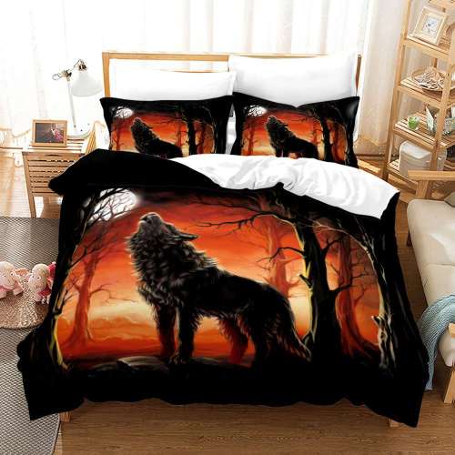 Wolf Howling Bedding
