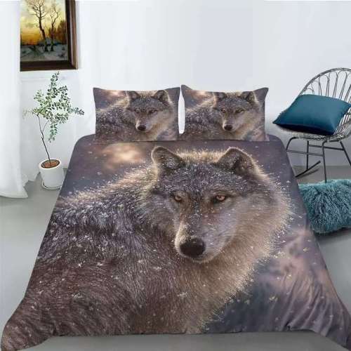 Wolf Print Bed Sheets