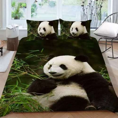 3D Panda Print Duvet Cover Bedding Set