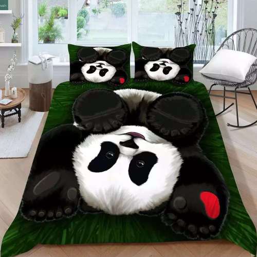 3D Panda Print Duvet Cover Bedding Set