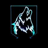 3D Wolf Lamp