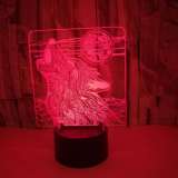 3D Colorful Wolf Design LED Night Lamp