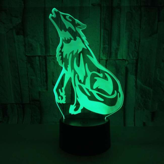 3D Lamp Wolf