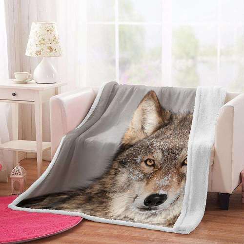 3D Wolf Blanket