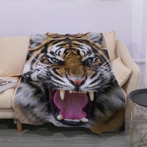 Mexican Blanket With Tiger