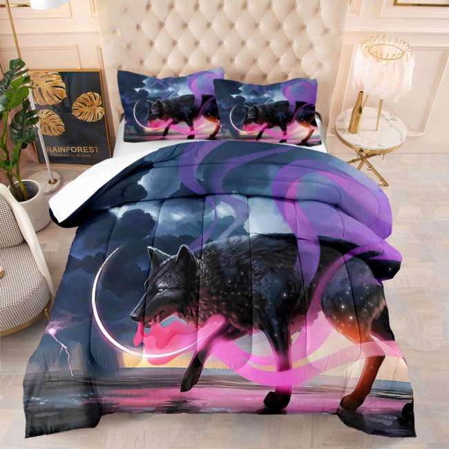 Full Size Wolf Comforter Set