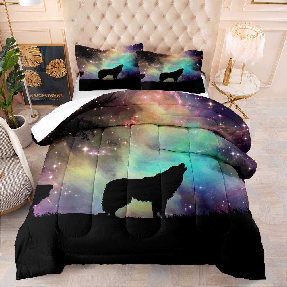 Twin Size Wolf Comforter Set TheWildLifeJewelry