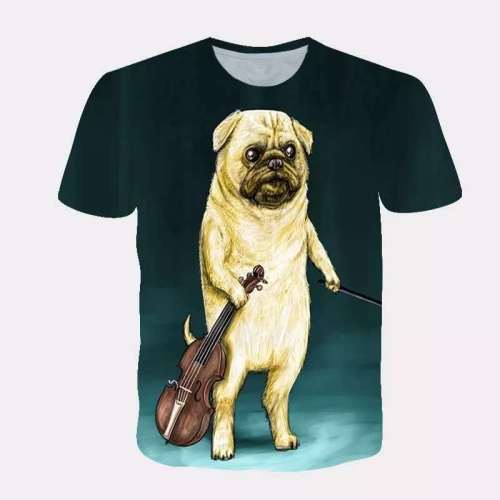 Family Matching T-shirts Unisex Dog Puppy Print Tops