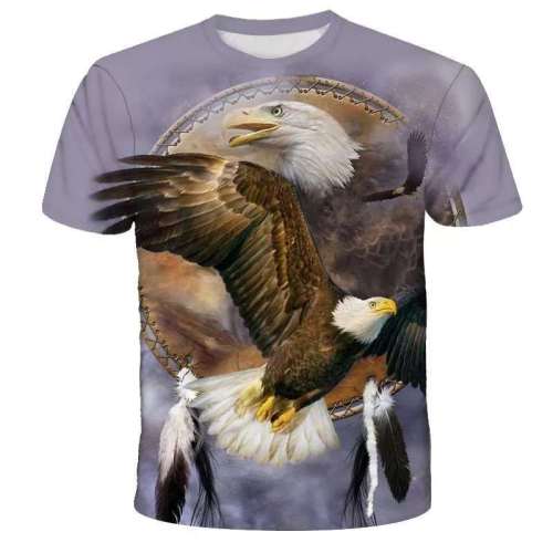 Family Matching Tshirts Unisex Eagle Print Top