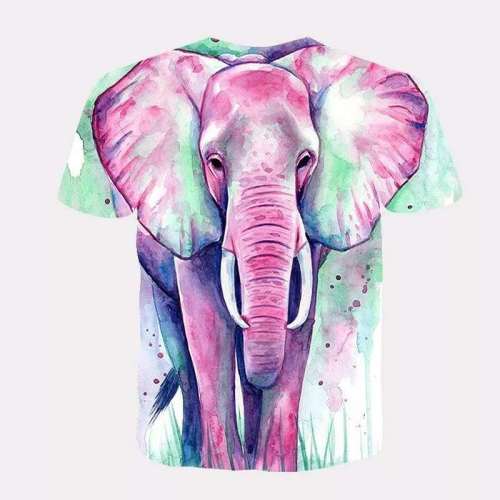 Elephant Print T shirt
