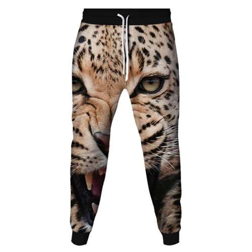 Unisex Leopard Print Elasticated Sports Pants