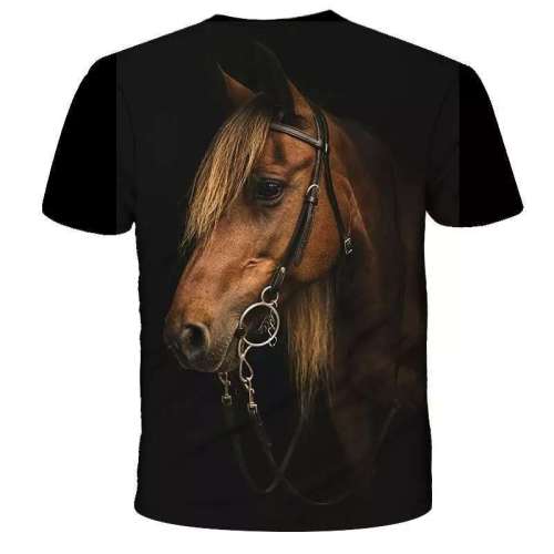 Family Matching Tshirts Unisex Horse Print Top