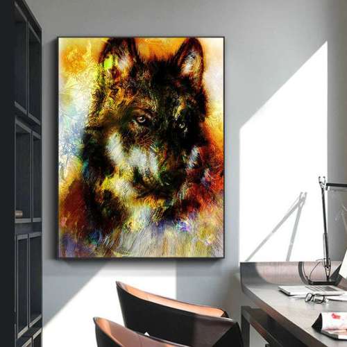 Wolf Decorative Canvas Wall Art Poster Home Decoration Painting For Living Room Decor