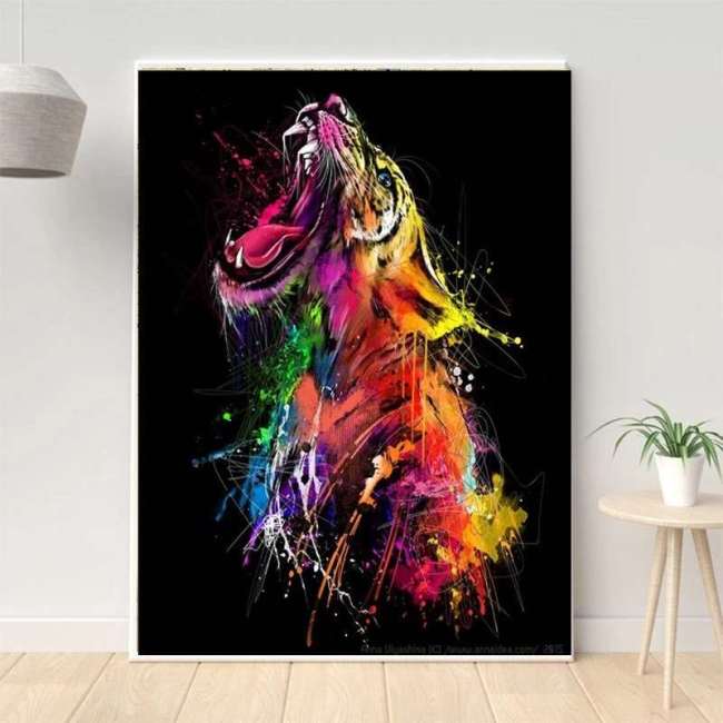 Tiger Cartoon Painting