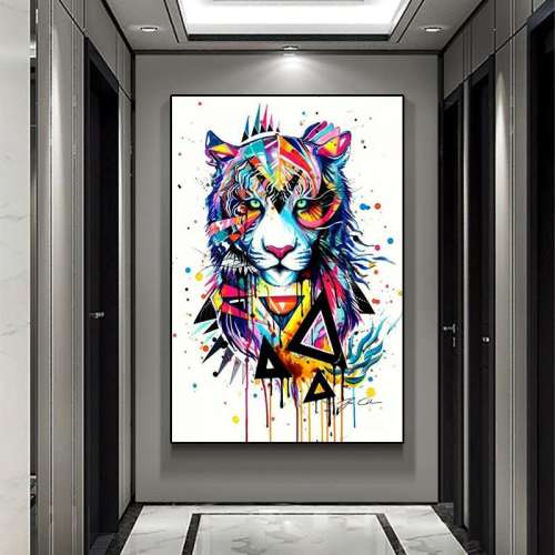 Colorful Tiger Painting