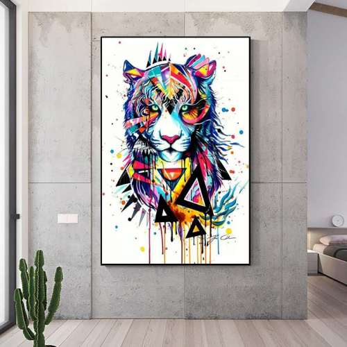 Tiger Decorative Canvas Wall Art Poster Home Decoration Painting For Living Room Decor