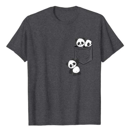 Family Matching T-shirts Unisex Panda Print Short Sleeve Tops