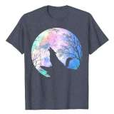 T-shirt Wolf Howling At Moon