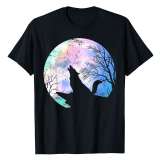 T-shirt Wolf Howling At Moon