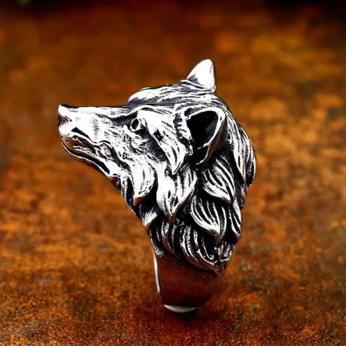 Silver Wolf Ring