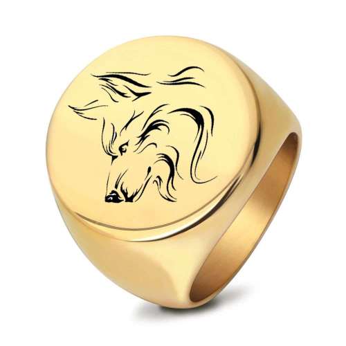 Wolf Face Ring