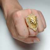 Lion Head Ring Gold