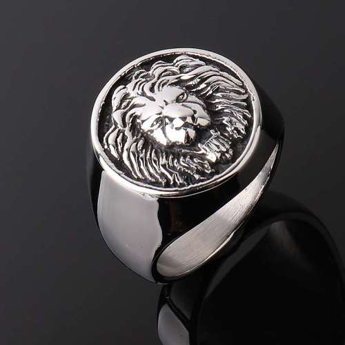 Lion Head Ring Silver