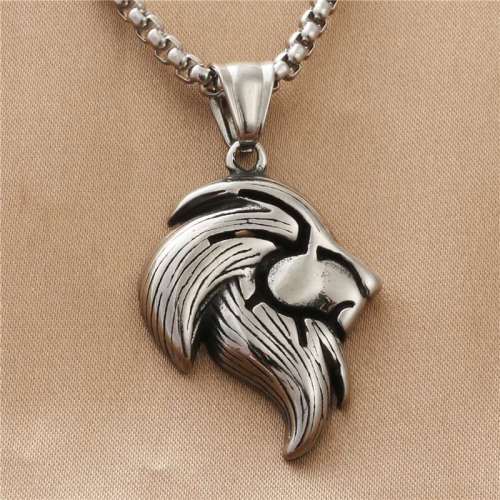 Unisex Titanium Steel Lion Necklace
