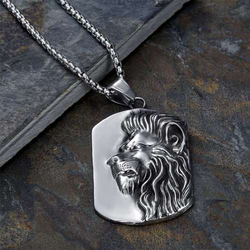 Silver Lion Necklace