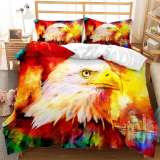 Wild Animal Bald Eagle Print Bedding Full Twin Queen King Duvet Covers Bedding Set