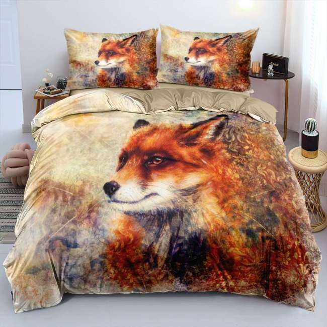 Fox Print Bed Sheet