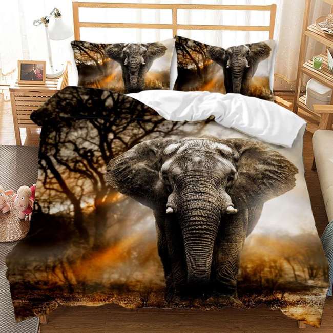 Elephant Print Bed Sheets
