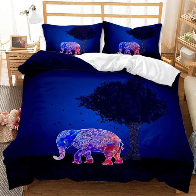 Blue Elephant Bedding