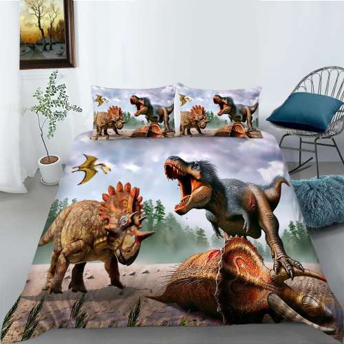 3D Dinosaur Print Bedding Full Twin Queen King Duvet Covers Bedding Set For Kids Teens Children