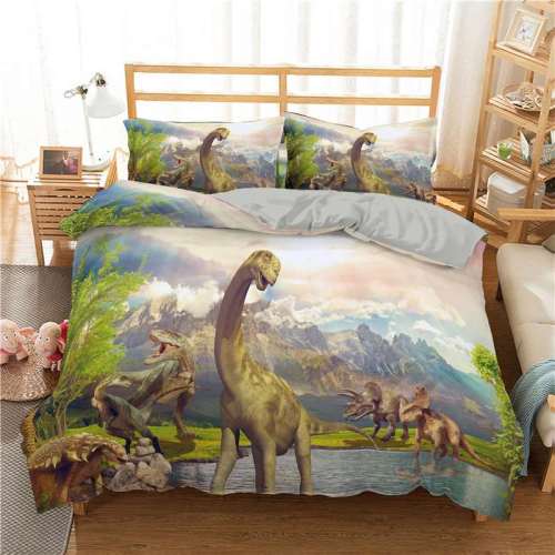 3D Dinosaur Print Bedding Full Twin Queen King Duvet Covers Bedding Set For Kids Teens Children