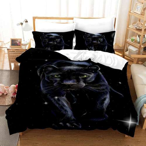 Wild Animal Black Leopard Print Bedding Full Twin Queen King Duvet Covers Bedding Set