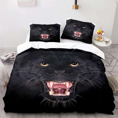 Wild Animal Black Leopard Print Bedding Full Twin Queen King Duvet Covers Bedding Set