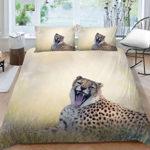 Wild Animal Cheetah Print Bedding Full Twin Queen King Duvet Covers Bedding Set