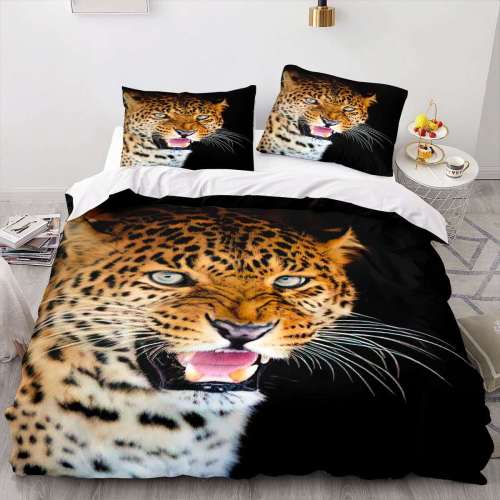Wild Animal Leopard Print Bedding Full Twin Queen King Duvet Covers Bedding Set