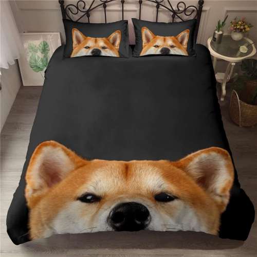 Cute Pet Dog Puppy Print Bedding Full Twin Queen King Duvet Covers Bedding Set For Kids Teens Children